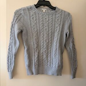 Light Gray Cable Knit Sweater